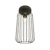 Plafonriera Minimal Industrial Barn 1 Luce Nera