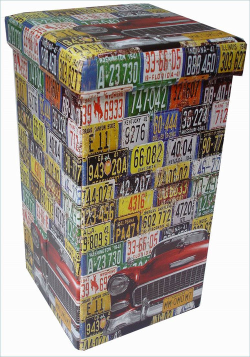 Biscottini Pouf contenitore richiudibile in ecopelle Praticissimo 32x32x60 realizzato