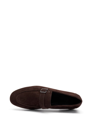 Frau mocassini uomo con fibbia in pelle cacao 34B7