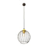 Sospensione Minimal Industrial Nando 1 Luce Nera E Oro