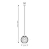Sospensione Minimal Industrial Nando 1 Luce Nera E Oro