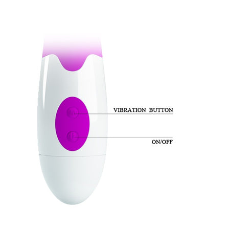 Vibratore Rabbit silicone viola 20 cm Newman di Pretty Love