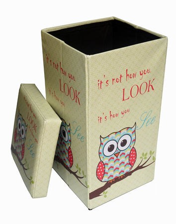 Biscottini Biscottini Pouf Contenitore Richiudibile Ecopelle Praticissimo 32x32x60 Arredo