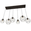 Sospensione Minimal Industrial Nando 6 Luci Lineari Nera