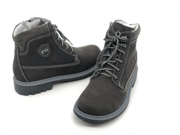 NERO GIARDINI Scarponcino bambino Nabuk antracite