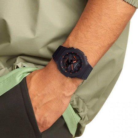 Orologio CASIO uomo G-Shock analogico digitale nero / arancione