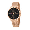 Orologio SECTOR uomo serie 370 multi funzione mesh oro rosa / nero