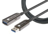 Cavo Ottico Attivo USB 3.0 SuperSpeed Active Optical Cable USB A M/F 100m Nero