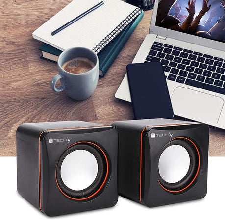 Set Altoparlanti Multimediali per Notebook e PC USB 2.0 e Jack 3,5 mm