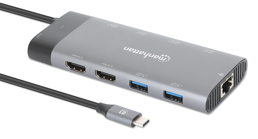 Docking Station USB-C&trade PD Doppio Monitor 8K Multiporta 10 in 1
