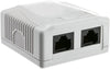 Presa a Muro con 2 Frutti RJ45 Cat.6 UTP Beige
