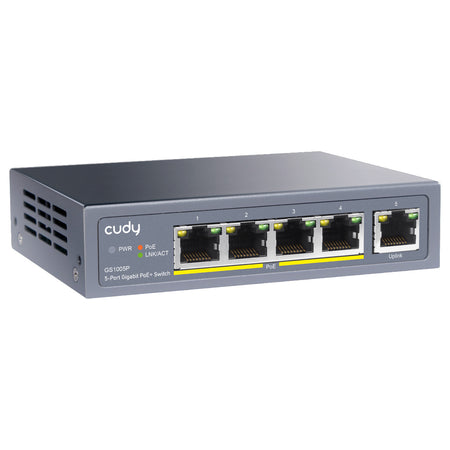 Unmanaged Switch Gigabit POE+ 5 porte, GS1005P