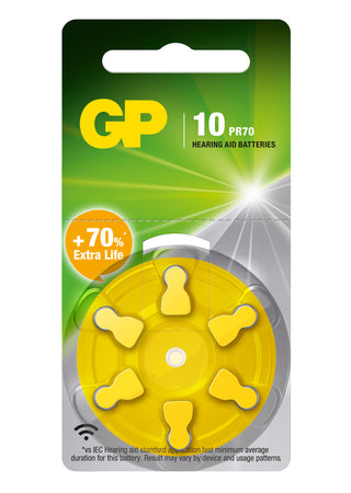 Batterie a Bottone per Apparecchi Acustici ZA 10/PR70 6pz
