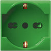 Presa Schuko Bipasso 2P+T 16A 250V S44 Verde Lucido, 442090/15TSV