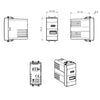 Tekla S44 Caricatore USB-A e USB-C&trade 3A 230V Grigio Opaco, 445082USBAC