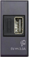Tekla S44 Caricatore USB-A 3A 240V 1 Modulo Grigio Opaco, 445082USB3A