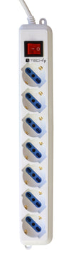 Multipresa 7 Posti Italiana Bipasso / Schuko Cavo 5m