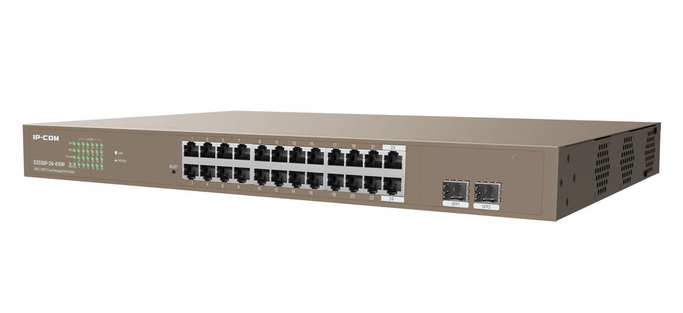 Switch PoE Cloud Managed 24GE+2SFP, G3326P-24-410W