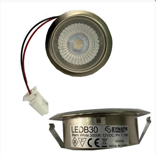 Faretto led 12 volt 1.1 WATT 4000K con lente 133.0456.642