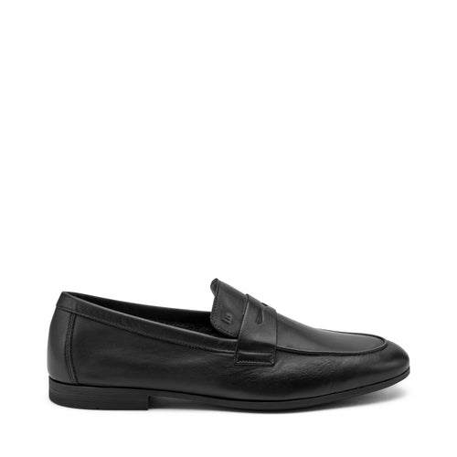 FRAU mocassini uomo in pelle nero 34M5