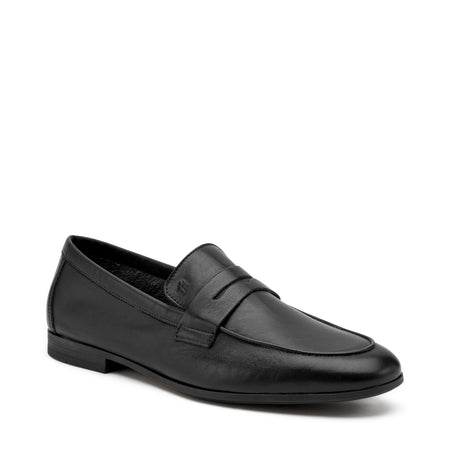 FRAU mocassini uomo in pelle nero 34M5