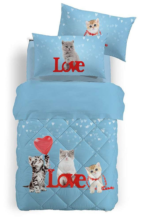 CALEFFI TRAPUNTA 1 PIAZZA CUORI LOVE GATTINI DISNEY