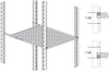 Mensola per Rack 19'' 350-450 mm 0.5U Grigio 4 Punti