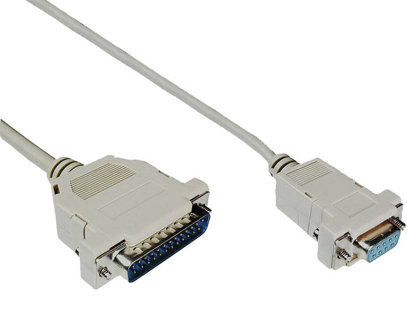 Cavo null modem 25 DB Maschio 9 DB Femmina 1,80 mt