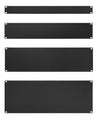 Pannello Cieco per Armadi Rack 19'' Nero 2 Unità