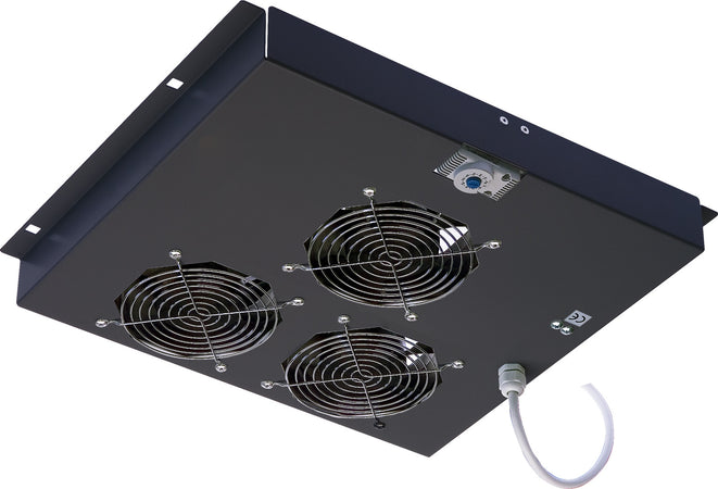 Gruppo 3 Ventole Soffitto con Termostato per Armadi Rack