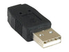 Adattatore Convertitore USB A Maschio a Mini B Femmina Nero