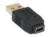 Adattatore Convertitore USB A Maschio a Mini B Femmina Nero