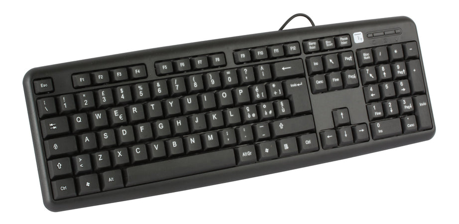 Tastiera 105 tasti USB Standard, colore Nero
