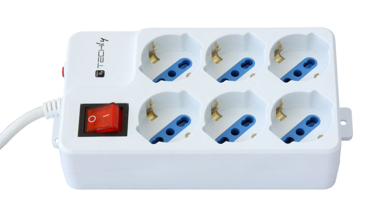 Multipresa 6 Posti Italiana Bipasso / Schuko Angolata