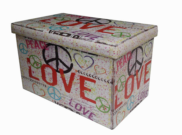 Biscottini Pouf Contenitore Richiudibile Biscottini Ecopelle 60x36x36 Seduta Panca Design