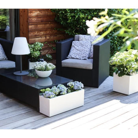 Fioriera EDA PLASTICA Graphit Up - 57 L - Dimensioni 79,5 x 29,5 x 29,5 cm - Ceruse bianco