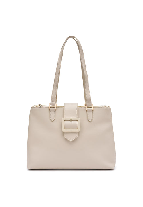 Frau bora tote in microfibra off white B976