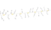 Stringa 10 LED Fiocchi di Neve IP20 Bianco Caldo a Batteria con Timer