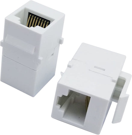 Accoppiatore Keystone RJ45 F/F Cat.5E UTP Bianco