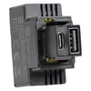 Alimentatore Compatto da Incasso Keystone USB-A e USB-C&trade 20W 5-12V Nero