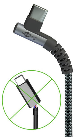 Cavo USB-C&trade Maschio Angolato a USB-A Dritto 1m