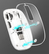 Mouse Ottico Wireless 800-1600 dpi con Micro Ricevitore USB Bianco Trasparente