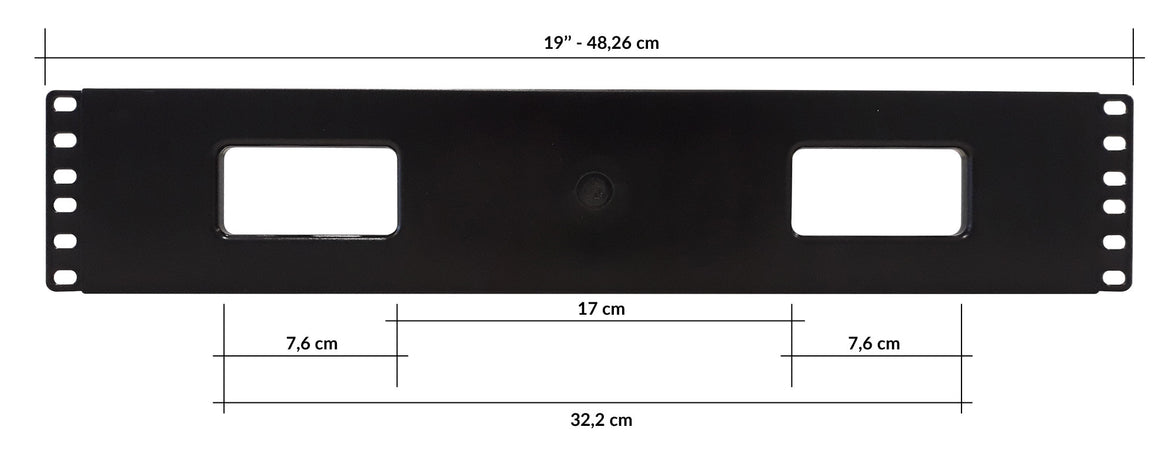 Pannello Passacavi 19'' 2U con Coperchio