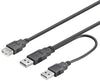 Cavo USB 2.0 ad Y 2xA maschio/A femmina 0.3 m