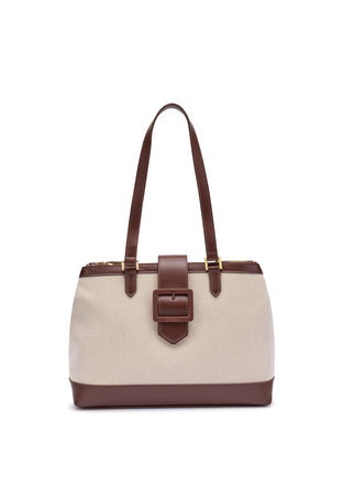 Frau borsa in canvas e microfibra ebony B986