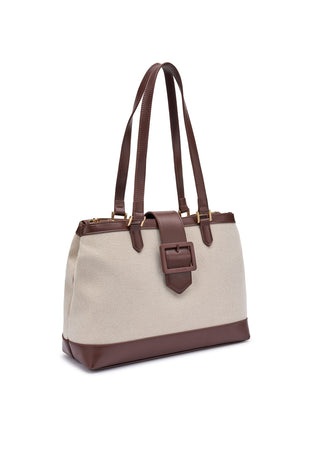 Frau borsa in canvas e microfibra ebony B986