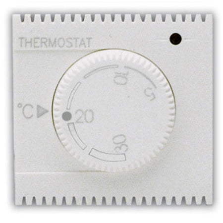 Domus S44 Termostato Elettronico con Manopola 230V NA+NC 5A 2 Moduli Bianco Lucido