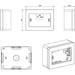 Scatola Universale IP40 per Minicanali 3 Moduli Bianco