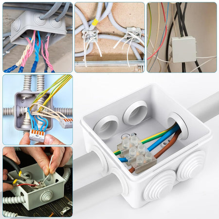 Scatola Quadrata IP65 di Derivazione da Pareti con Passacavi 100x100