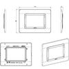Placca Tecnopolimero S44 3 Moduli Bianco